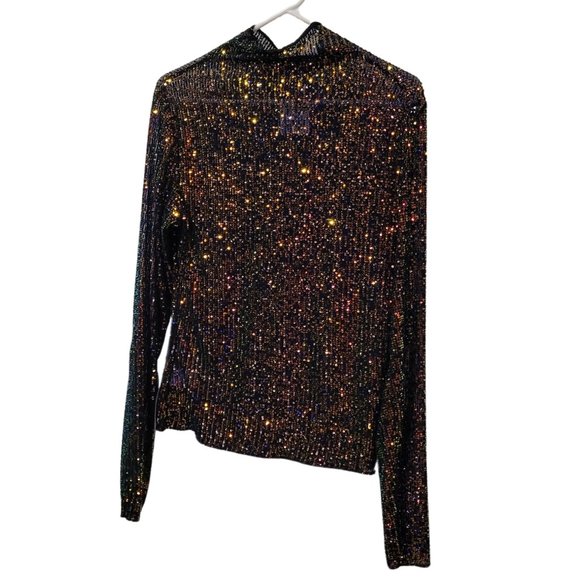 Way Out Sequin Stretch Mock Turtleneck from Gold Dogs - Picture 3 of 7